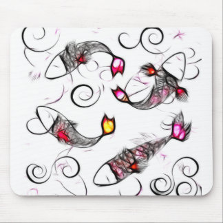 ガラス状のコイのマウスパッド マウスパッド