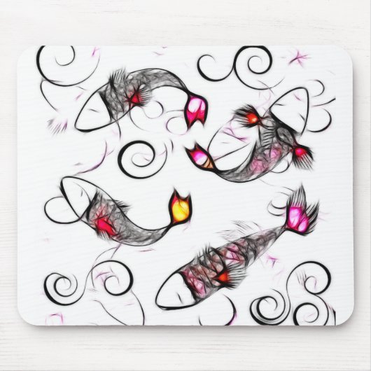 ガラス状のコイのマウスパッド マウスパッド (正面)