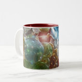 ガラス状の泡マグカップ ツートーンマグカップ (正面左)