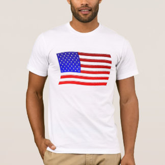 ガラス状の米国旗 Tシャツ