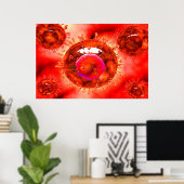 ガラス状のView 1を持つH5N1ウイルス群 ポスター (ホームオフィス)