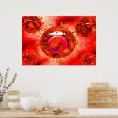 ガラス状のView 1を持つH5N1ウイルス群 ポスター (キッチン)