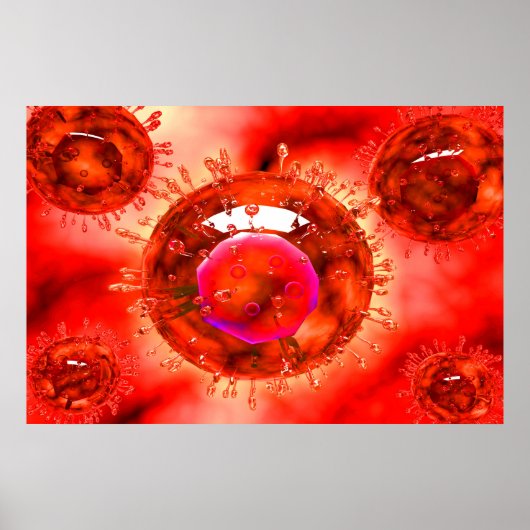 ガラス状のView 1を持つH5N1ウイルス群 ポスター (正面)