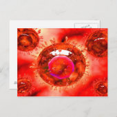 ガラス状のView 1を持つH5N1ウイルス群 ポストカード (正面/裏面)