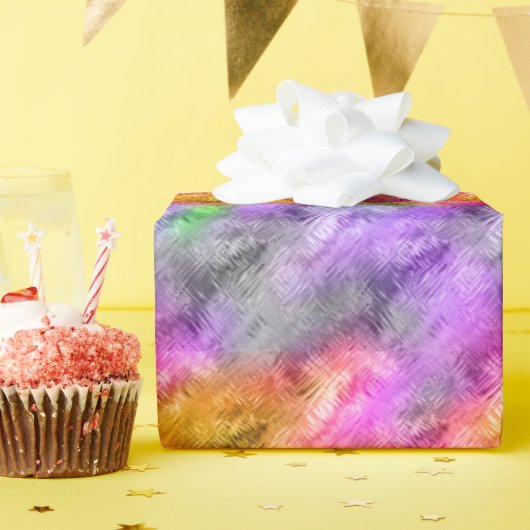 ガラス状アメトリン紫色のテクスチャ ラッピングペーパー (誕生日パーティー)