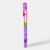 ガラス状アメトリン紫色のテクスチャ Case-Mate iPhoneケース (裏面 / 左)