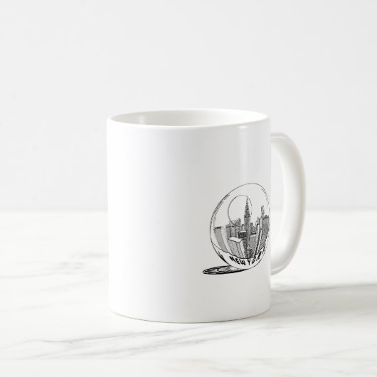 ガラス玉のニューヨーク コーヒーマグカップ (正面右)