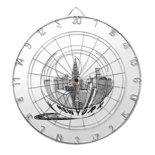 ガラス玉のニューヨーク ダーツボード (正面)
