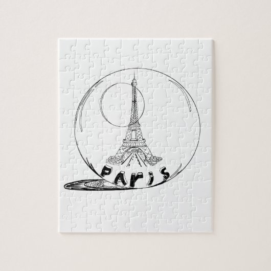 ガラス玉のパリ ジグソーパズル (縦)