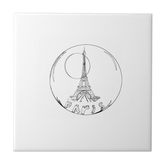 ガラス玉のパリ タイル (正面)