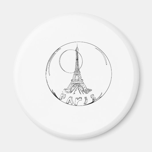 ガラス玉のパリ マグネット (正面)