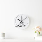 ガラス玉のパリ ラウンド壁時計 (ホーム)