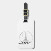 ガラス玉のパリ ラゲッジタグ (正面縦)