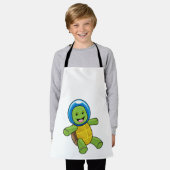 ガラス玉の宇宙飛行士として亀 エプロン (着用した状態)