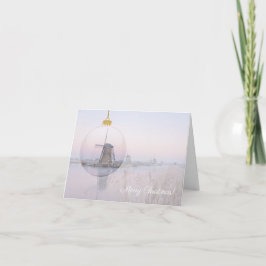 ガラス玉の風車でクリスマスカードを折り畳んだ 招待状