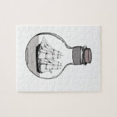 ガラス球の中の船 ジグソーパズル (横)