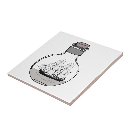 ガラス球の中の船 タイル (側面)