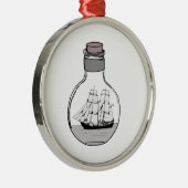 ガラス球の中の船 メタルオーナメント (右)