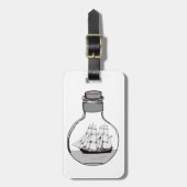 ガラス球の中の船 ラゲッジタグ (正面縦)