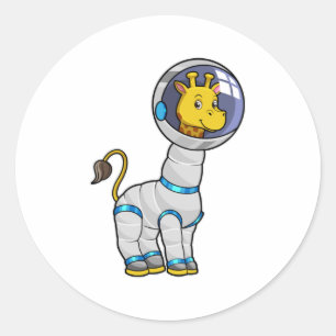ガラス球の宇宙飛行士としてのキリン ラウンドシール
