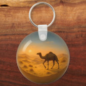 ガラス球キーチェーンのデザートカメル キーホルダー (正面)