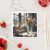 ガラス瓶にヴィンテージを入れる スタンダードカクテルナプキン (インサイチュ)