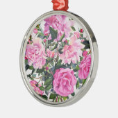 ガラス瓶のバラ メタルオーナメント (左)