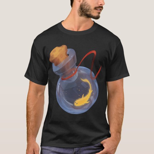 ガラス瓶の中の金魚 Tシャツ (正面)