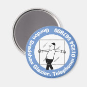 ガラス用の窓ガラスとガラス マグネット (正面/裏面)