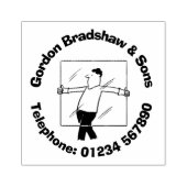 ガラス用の窓ガラスとガラス ラバースタンプ (インプリント)