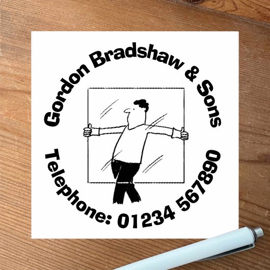 ガラス用の窓ガラスとガラス ラバースタンプ