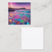 ガラス石が多いビーチ スクエア名刺 (正面/裏面)