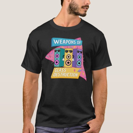 ガラス破壊の武器 90年代風 Tシャツ (正面)