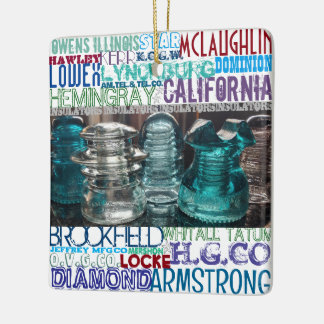 ガラス碍子のオーナメント贈物 セラミックオーナメント