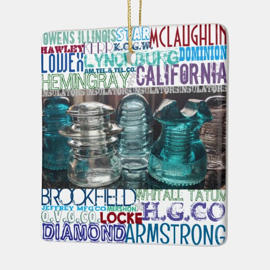 ガラス碍子のオーナメント贈物 セラミックオーナメント (左)