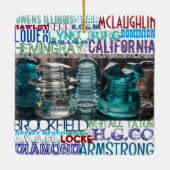 ガラス碍子のオーナメント贈物 セラミックオーナメント (裏面)