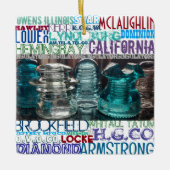 ガラス碍子のオーナメント贈物 セラミックオーナメント (正面)