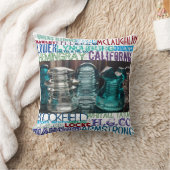 ガラス碍子集材枕 クッション (ブランケット)