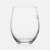 ガラス磁石付きアニメーションワインボトル ステムなしワイングラス (左)