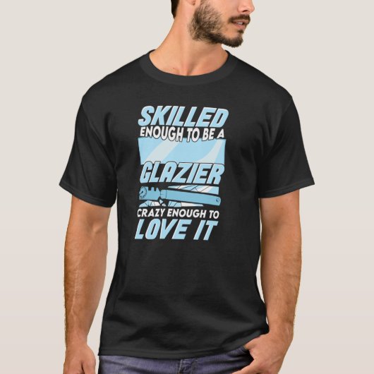 ガラス窓ガラスインストーラ Tシャツ (正面)