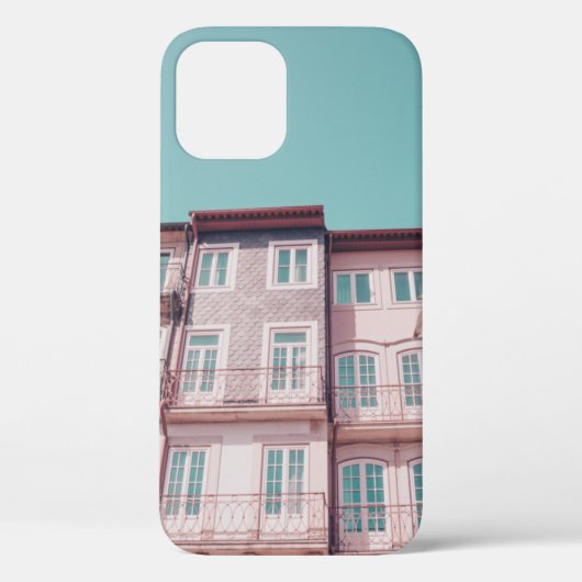 ガラス窓付きのピンク色の家 Case-Mate iPhoneケース (裏面)