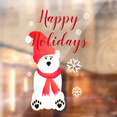 ガラス窓貼り用白極ベア ウィンドウサイン (シート2)