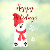 ガラス窓貼り用白極ベア ウィンドウサイン (シート3)