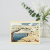 ガラス窓、バハマウィンスローホームマハガキ ポストカード (スタンド正面)