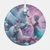 ガラス素晴らしクリスマスファンタジーオーナメント ガラスオーナメント (正面)