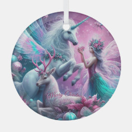 ガラス素晴らしクリスマスファンタジーオーナメント ガラスオーナメント