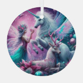 ガラス素晴らしクリスマスファンタジーオーナメント ガラスオーナメント (裏面)