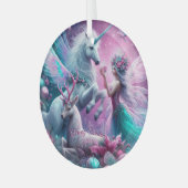 ガラス素晴らしクリスマスファンタジーオーナメント ガラスオーナメント (正面左)