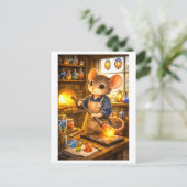 ガラス細工師としてのキャリアマウス ポストカード (スタンド正面)