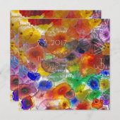 ガラス結婚灯 招待状 (正面/裏面)